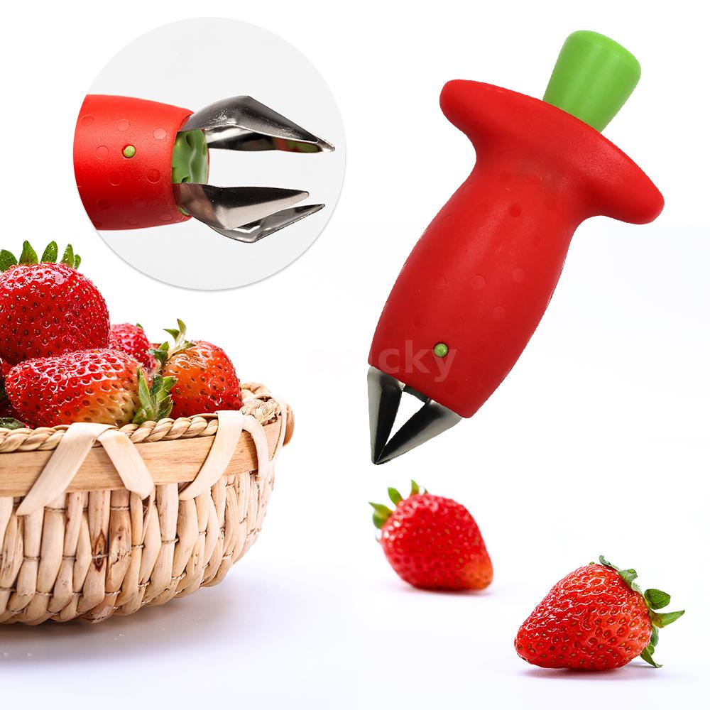 Strawberry Huller Fruit Slicer Stem Remover Corer for Strawberries ...